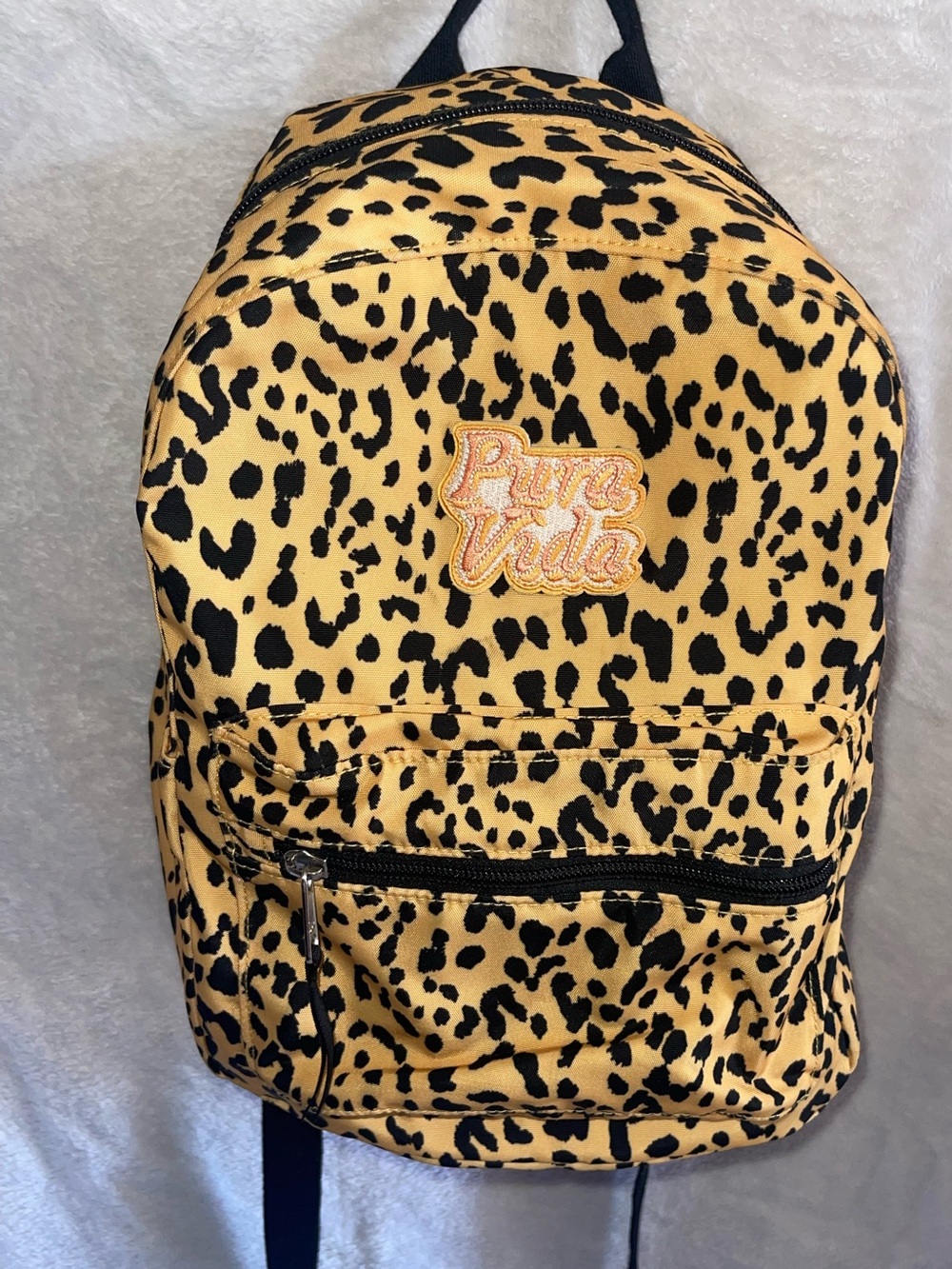 Puts Vida Leopard Print Kids Backpack in Brown, Yellow-Gold and Black
